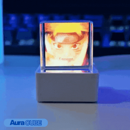 AuraCube cubo holográfico con personajes de anime